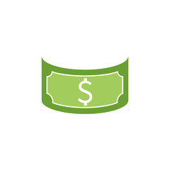 Dollar bill icon design isolated on white background
