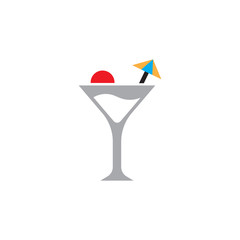 cocktail glass icon design. vector illustration