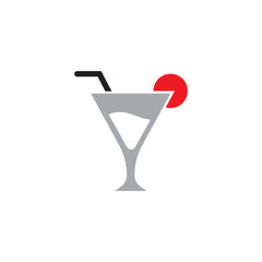 cocktail glass icon design. vector illustration