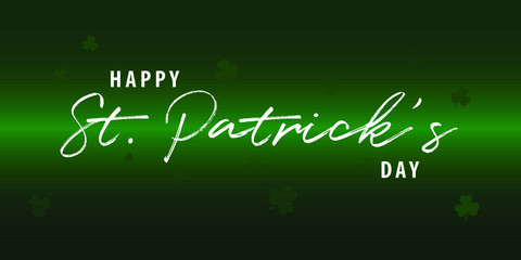 Fototapeta na wymiar Happy St. Patrick's Day template white text isolated. Vector illustration. Design element for template, prints, web, gift, greetings and invitation card, pattern and background