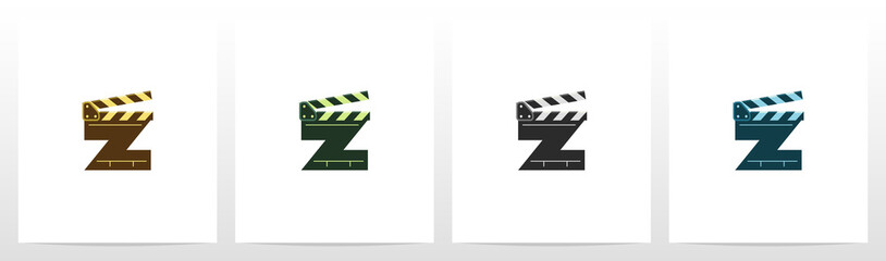 Clapping Board As A Letter Logo Design Z