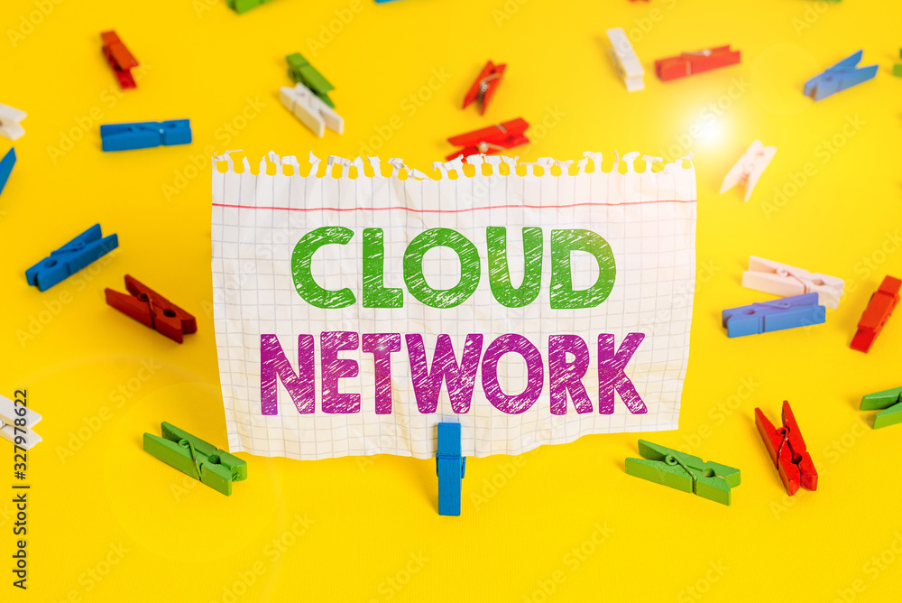 Poster word writing text cloud network. business photo showcasing access of networking resources from centr