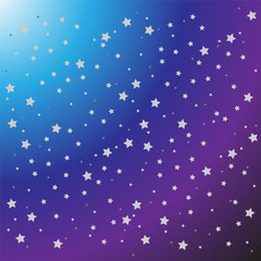 White star pattern on guardian background of violet to blue and white color.