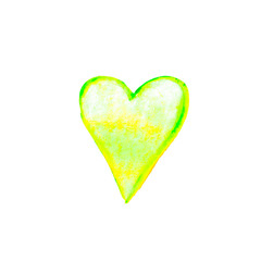 Watercolor big Heart love. Valentines day background texture. Hand drawn