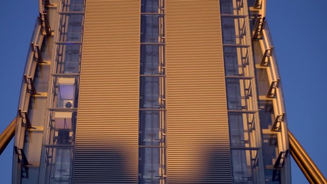 Aerial drone view of the new residence of the residence. Solar panels. The city of the fashion industry. Modern architecture of residential and business buildings in City Life. Milan, Italy April 2022
