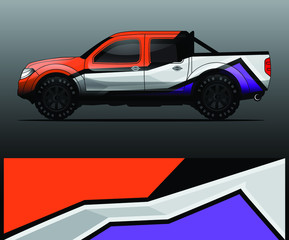 Fototapeta premium truck decal graphic wrap vector, abstract background