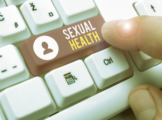 Word writing text Sexual Health. Business photo showcasing Ability to embrace and enjoy sexuality...