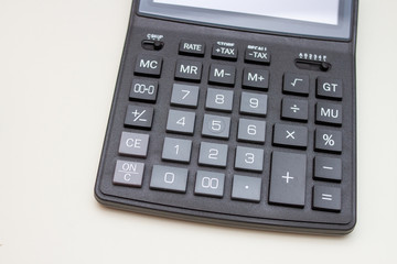Calculator on white background. Business and finance accounting concept.