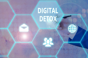 Handwriting text writing Digital Detox. Conceptual photo period of time during a demonstrating...