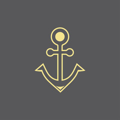 Anchor icon Logo Template vector illustration