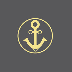 Anchor icon Logo Template vector illustration