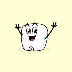 A Happy Teeth Mascot Character