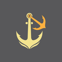 Anchor icon Logo Template vector illustration