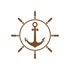 Anchor icon Logo Template vector illustration