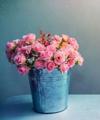 Bucket of flowers