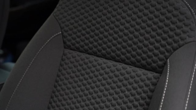 The structure of the driver's seat in the car close-up