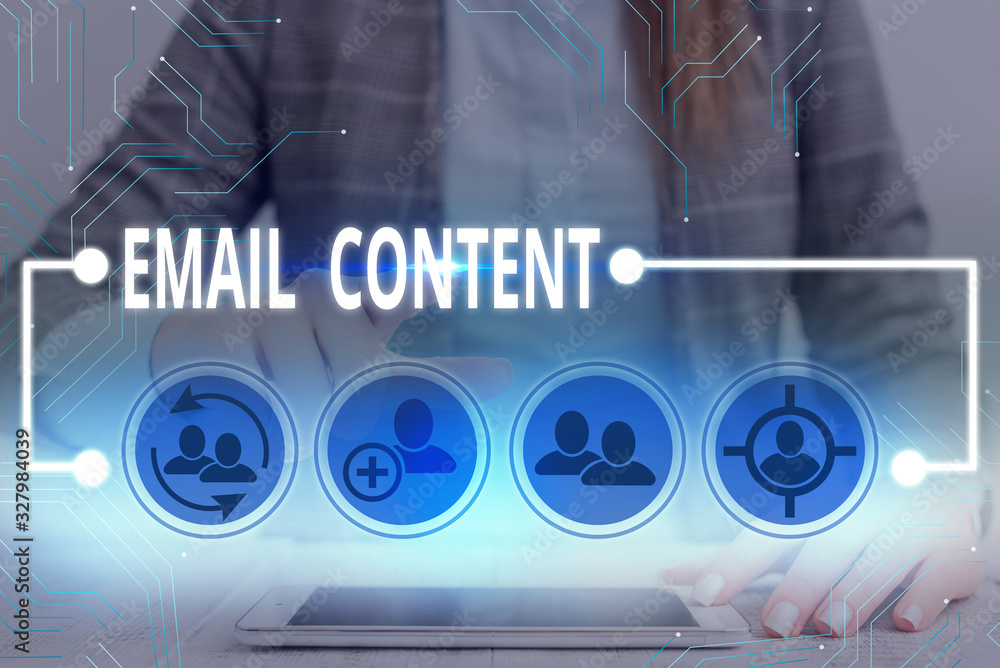 Poster writing note showing email content. business concept for it is the essence of a communicated message