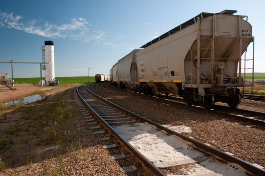 Grain Car On Spur