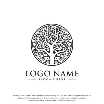tree logo.modern design.vector illustration concept