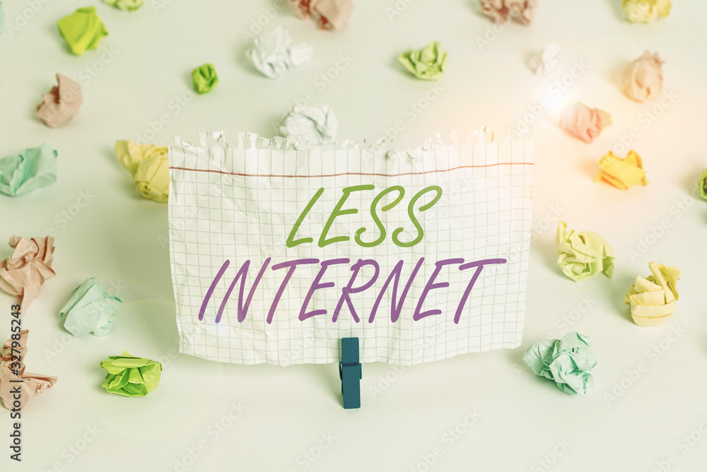 Poster handwriting text writing less internet. conceptual photo having no way of connecting or accessing th