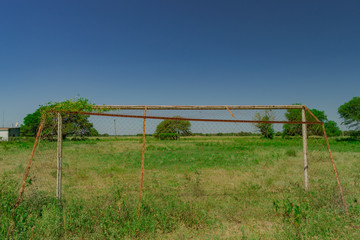 Arco de F&uacute;tbol Abandonado