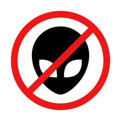 Vector No Alien Illustration Sign