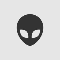 Vector Simple Isolated Alien Icon