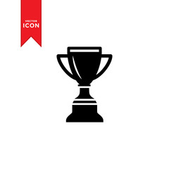 Trophy icon vector. Simple design on trendy icon.