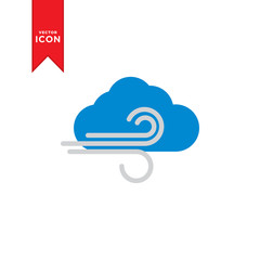 Wind icon vector. Wind cloudy logo illustration. Simple design on trendy icon.