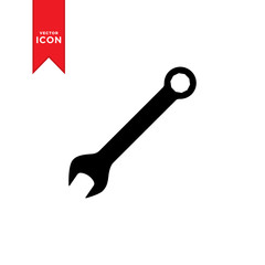 Wrench icon vector. Service icon design. Simple design on trendy icon.