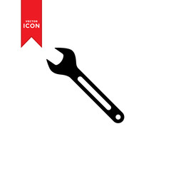 Wrench icon vector. Service icon design. Simple design on trendy icon.