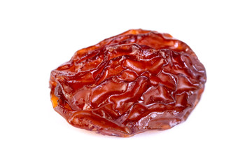 Raw raisin, dried grape isolated on white background