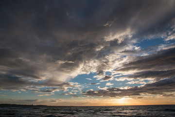 Ionian sea and clouds, Salento, Italy