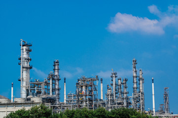 Industrial zone,The equipment of oil refining,Close-up of industrial pipelines of an oil-refinery plant,Detail of oil pipeline with valves in large oil refinery.