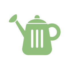 gardening water can, silhouette style icon