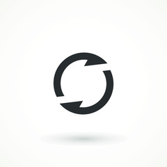 Obraz premium rotation arrow icon refresh. cyclic arrows refund vector icon. update graphic symbol Vector Illustration