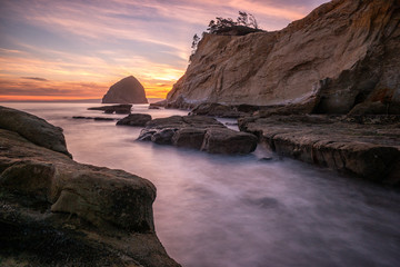 Sunset at Cape Kiwanda on the Oregon Coast © Wasim