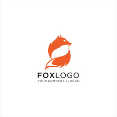 Fox Logo design vector template. Creative Wild Animal Logotype concept icon, creative fox Animal Modern Simple Design Concept logo 