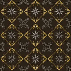 Fototapeta premium Modern Dark Wallpaper, geometric pattern, background, vector image