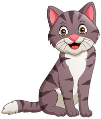 Cute cat cartoon. Vector illustration