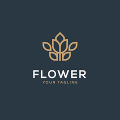 Abstract flower logo icon vector design. Cosmetics, Spa, Beauty salon Decoration Boutique vector logo. Floral logo.wedding icon. Luxury spring and summer, emblem