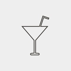 cocktail icon vector illustration and symbol for website and graphic design