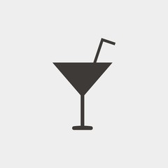 cocktail icon vector illustration and symbol for website and graphic design