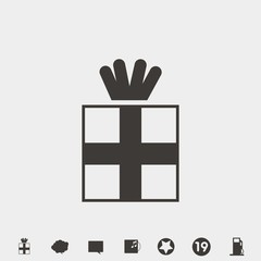gift box icon vector illustration and symbol for website and graphic design
