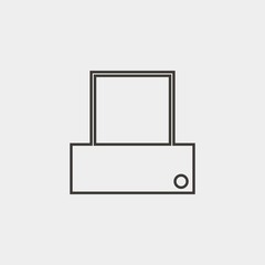 printer icon vector illustration and symbol for website and graphic design