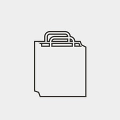 shopping bag icon vector illustration and symbol for website and graphic design