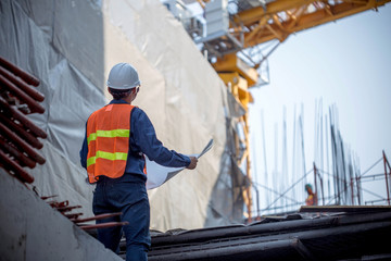 worker at construction site