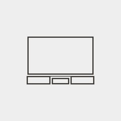 tv set icon vector illustration and symbol for website and graphic design