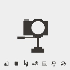 video camera icon vector illustration and symbol for website and graphic design