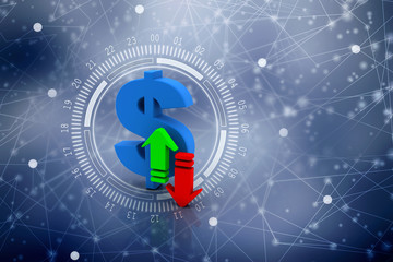 3d rendering usd Dollar symbol 